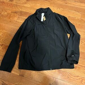NWT! PINK Victoria's Secret Sleek Black Windbreaker